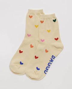 Baggu Crew Sock Hearts Bamboo Rayon Europe