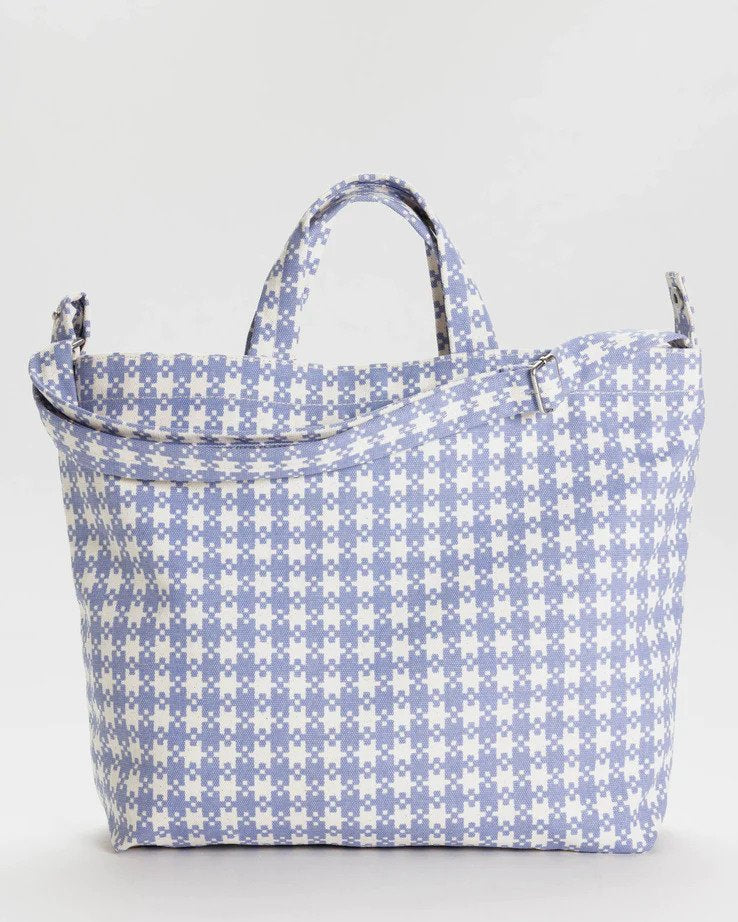 Baggu Horizontal Zip Duck Bag Blue Pixel Gingham EU Nederland