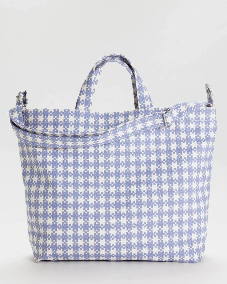 Baggu Horizontal Zip Duck Bag Blue Pixel Gingham EU Nederland