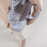 Baggu Horizontal Zip Duck Bag Blue Pixel Gingham Europe Utrecht Rotterdam